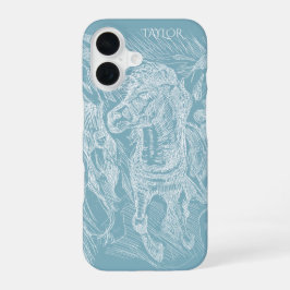 Dravend Paard – Edvard Munch – Persoonlijk iPhone 16 Hoesje