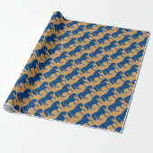 Dravend Paard Silhouet Cadeaupapier (Uitgerold)
