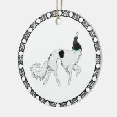 Dravende Borzoi Kerst Ornament (Links)