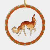 Dravende Borzoi Versiering Keramisch Ornament (Voorkant)
