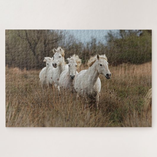 Dravende Camargue-paarden Legpuzzel (Horizontaal)
