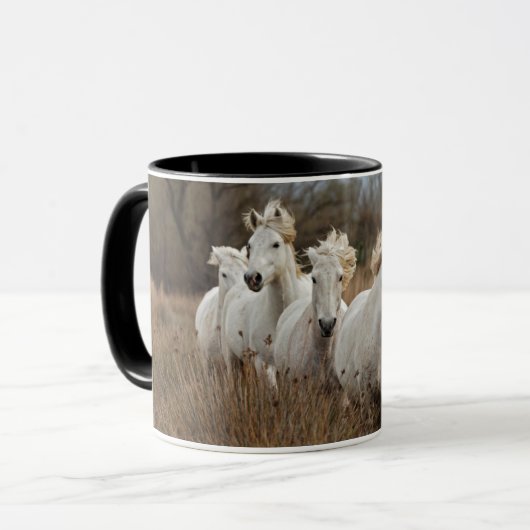 Dravende Camargue-paarden Mok (Voorkant links)