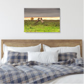 Dravende paarden canvas afdruk (Insitu (Slaapkamer))