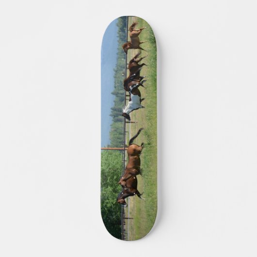 Dravende paarden persoonlijk skateboard (Voorkant)