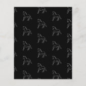 Dravende Paarden Ruiter Wit Contour Paard Flyer (Achterkant)