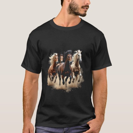 Dravende paarden t-shirt (Voorkant)