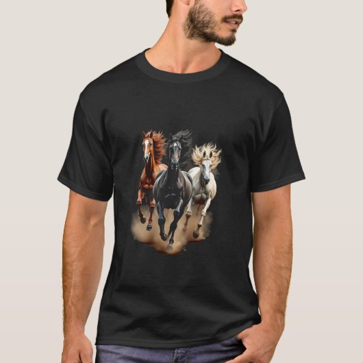 Dravende paarden t-shirt (Voorkant)
