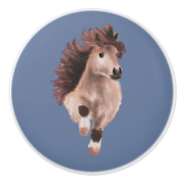 Dravende Pony  Keramische Knop
