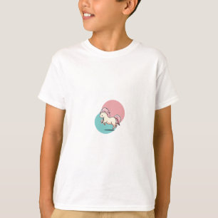 Dravende Roze Manen Pony Kinderen T-shirt