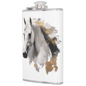 Dravers Grace White Horse Kunst Heupfles (Links)