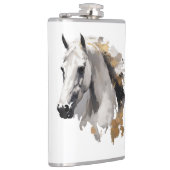 Dravers Grace White Horse Kunst Heupfles (Rechts)
