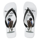 Dravers volbloed paard en ruiter Flip Flops (Voetbed)