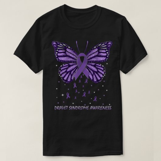 Dravet Syndrome Awareness Butterfly T-shirt (Design voorkant)