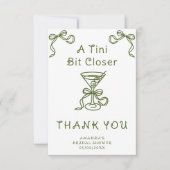 Draw Martini Dank u Vrijgezellenfeest Bedankkaart (Voorkant)