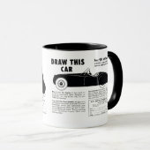 Draw Me - Vintage Art School Drawing Contest Mok (Voorkant rechts)