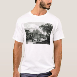 Drawbridge in Malacca, gegraveerd door George Cook T-shirt