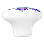 Drawer Pull, met blauw en paars medaillon Keramische Knop (Zijkant)