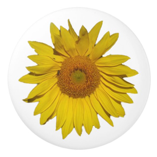 Drawer Pull - Sunflower Blossom Keramische Knop (Voorkant)