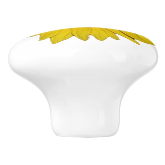 Drawer Pull - Sunflower Blossom Keramische Knop (Zijkant)