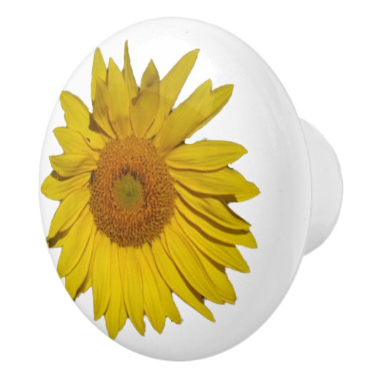 Drawer Pull - Sunflower Blossom Keramische Knop (Rechts)