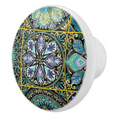 Drawer Talavera Tegel Afbeelding Turquoise Blue Keramische Knop (Rechts)