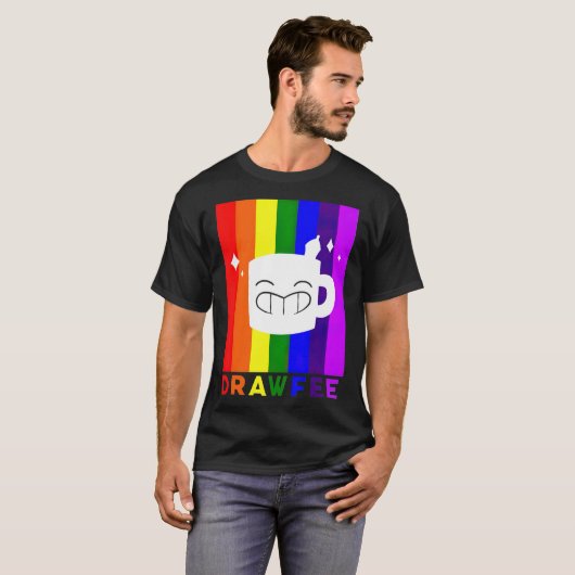 Drawfee ondersteunt Pride Essential TS T-shirt (Voorkant volledig)