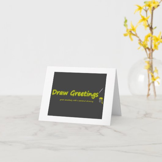 DrawGreetingsCard Kaart (Gele Bloem)