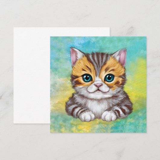 Drawing Cat Kaart (Voorkant / Achterkant)