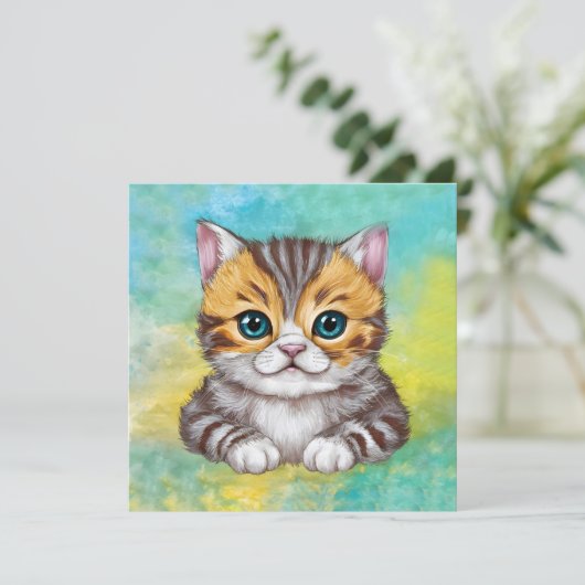 Drawing Cat Kaart (Staand voorkant)