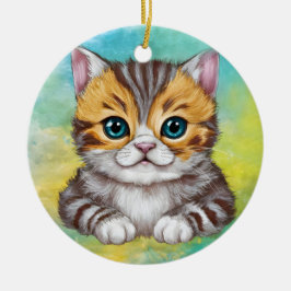 Drawing Cat Keramisch Ornament