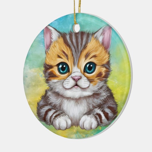 Drawing Cat Keramisch Ornament (Links)