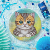 Drawing Cat Papieren Bordje (Feest)