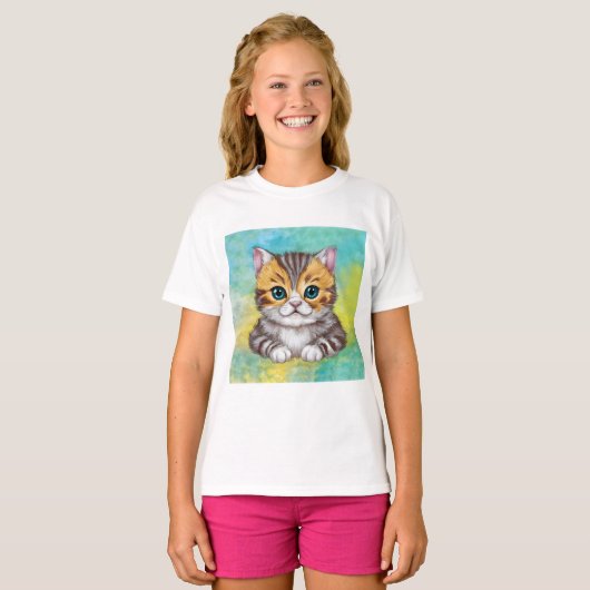 Drawing Cat T-shirt (Voorkant volledig)
