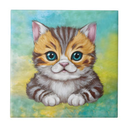 Drawing Cat Tegeltje