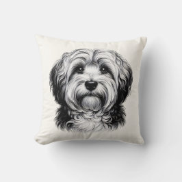 Drawing Havanese Dog Kussen