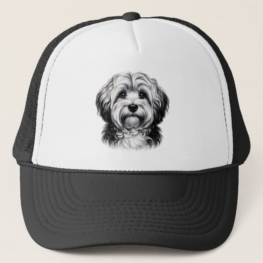 Drawing Havanese Dog Trucker Pet (Voorkant)