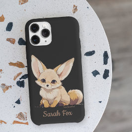 Drawing of a Fennec, Desert Fox, in Cartoon style iPhone 16 Hoesje