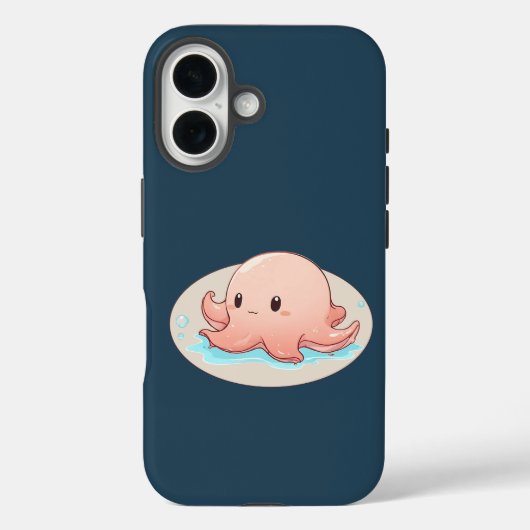 Drawing of a pink Baby Octopus Case-Mate iPhone Case (Achterkant)