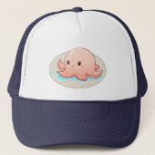 Drawing of a pink Baby Octopus Trucker Pet (Voorkant)