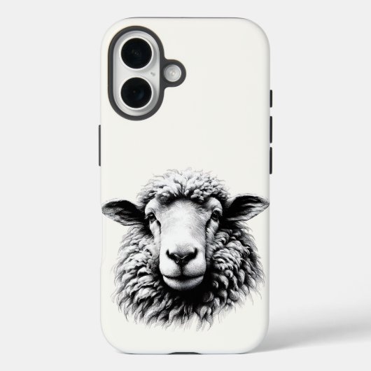 Drawing of a Sheep’s Head Case-Mate iPhone Case (Achterkant)