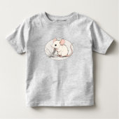 Drawing of a White Mouse nibbling Wheat Grains Kinder Shirts (Voorkant)