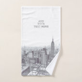Drawing of New York City Landscape Custom Bad Handdoek (Handdoek)
