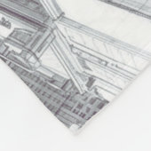 Drawing of New York City Landscape Custom Fleece Deken (Hoek)