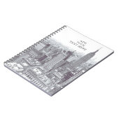 Drawing of New York City Landscape Custom Notitieboek (Linkerzijde)