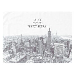 Drawing of New York City Landscape Custom Tafelkleed
