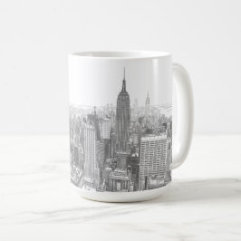 Drawing of New York City Landscape Koffiemok