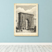 Drawing of Porte Saint-Denis Monument Canvas Afdruk (Insitu (Houten vloer))