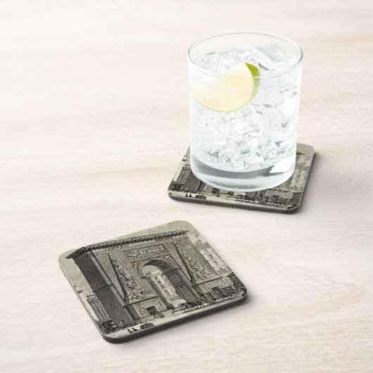 Drawing of Porte Saint-Denis Monument Drankjes Onderzetter (Rechterzijde)