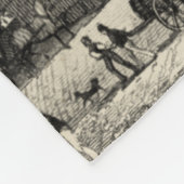 Drawing of Porte Saint-Denis Monument Fleece Deken (Hoek)