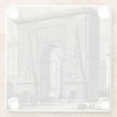 Drawing of Porte Saint-Denis Monument Glazen Onderzetter (Achterkant)